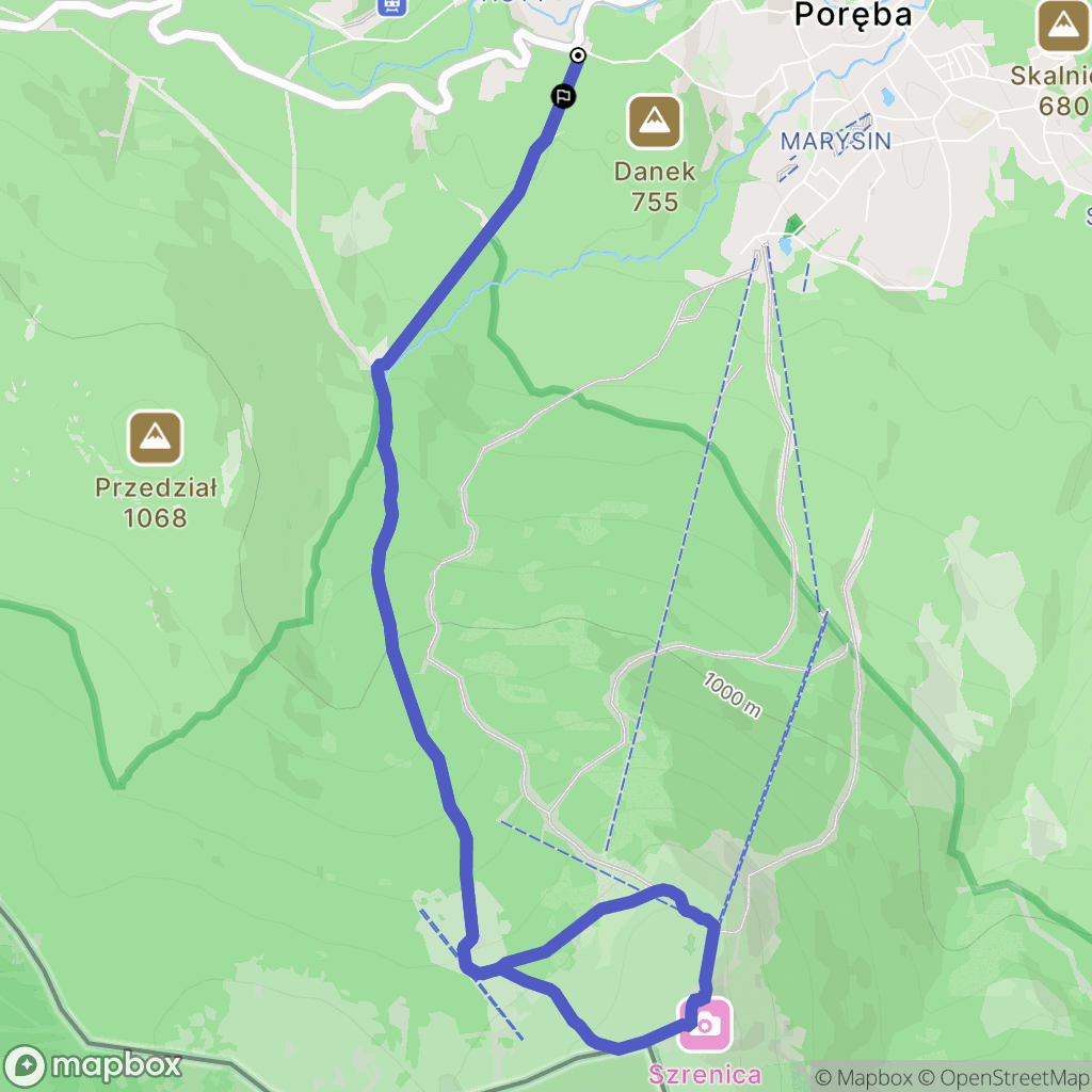 Szklarska Poręba: mapa trasy - Poland