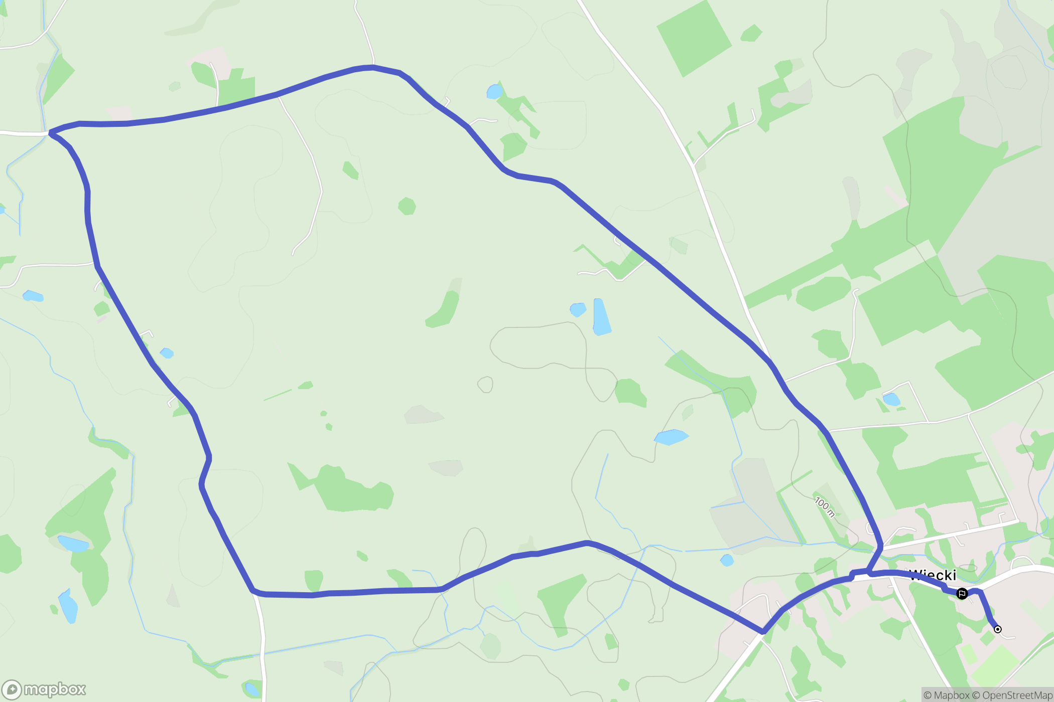 Więcki: mapa trasy - Poland