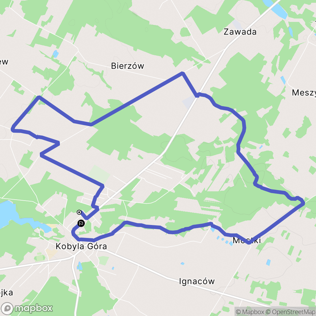 Kobyla Góra: mapa trasy - Poland