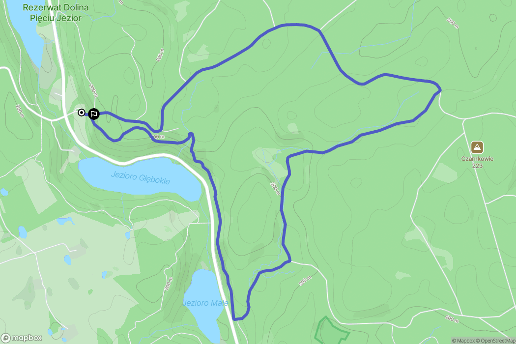 Czarnkowie: mapa trasy - Poland