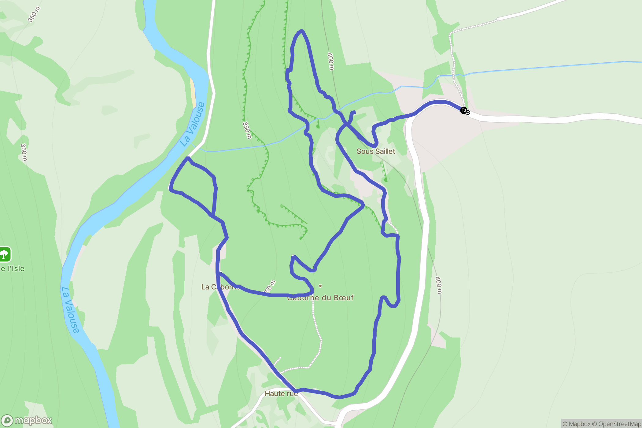 Saint-Hymetière-sur-Valouse : carte du parcours de randonnée - France