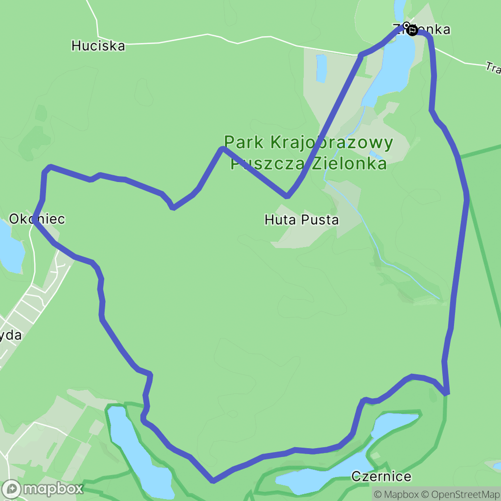 Zielonka: mapa trasy - Poland