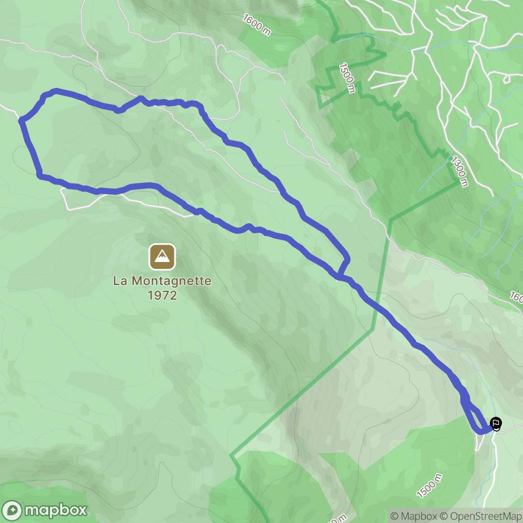 Châtillon-en-Diois : carte du parcours de randonnée - France
