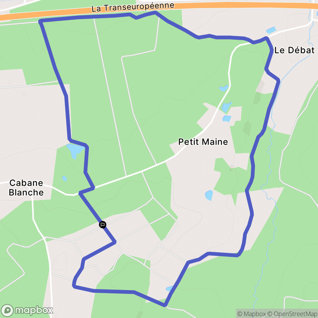 Beaupouyet : carte du parcours de randonnée - France