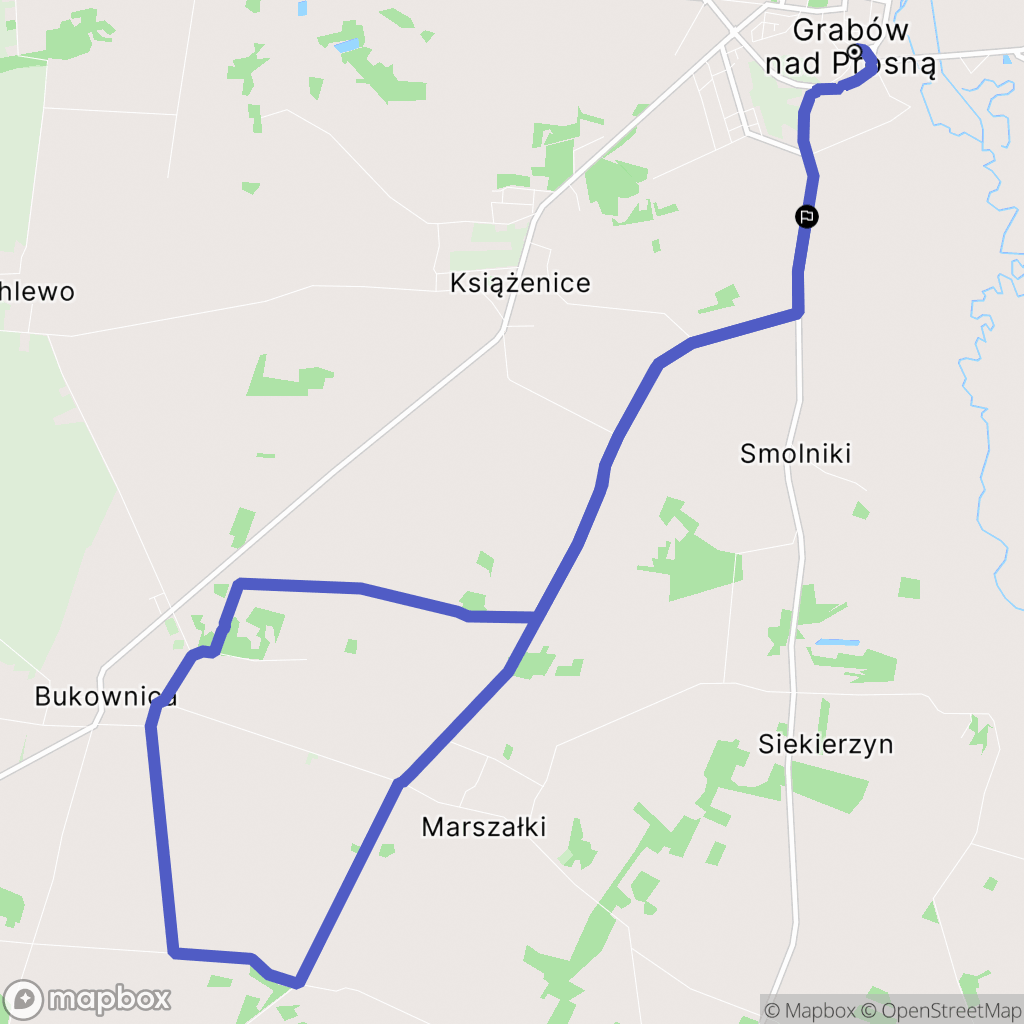 Grabów nad Prosną: mapa trasy - Poland