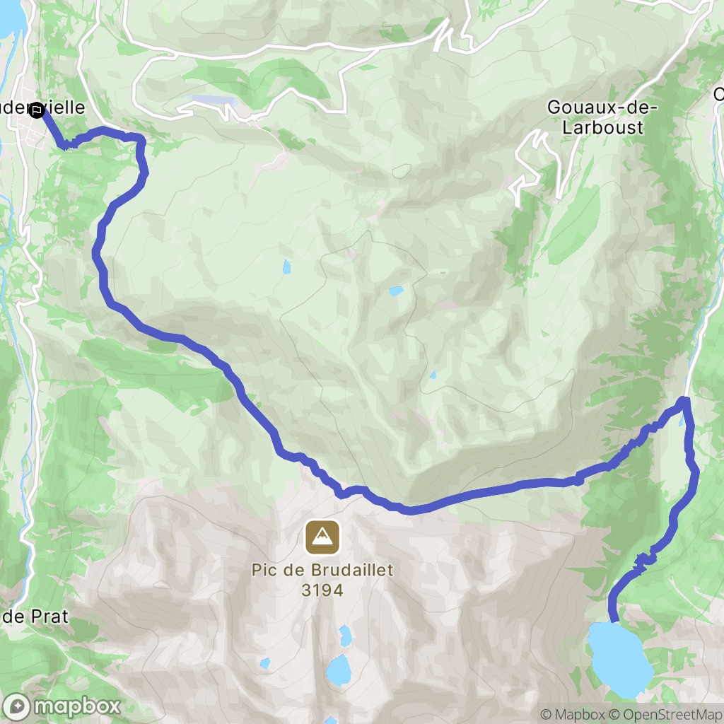 Loudenvielle : carte du parcours de randonnée - France