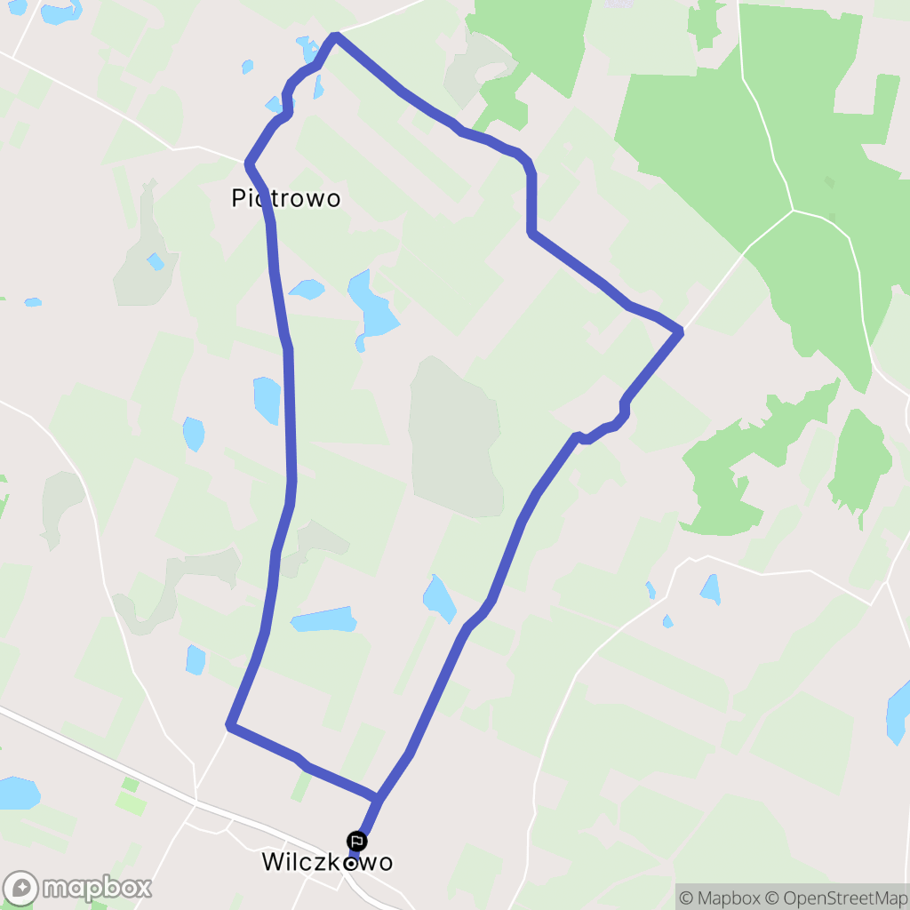 Wilczkowo: mapa trasy - Poland