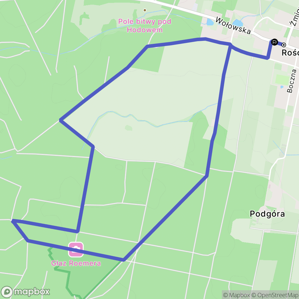 Rościsławice: mapa trasy - Poland