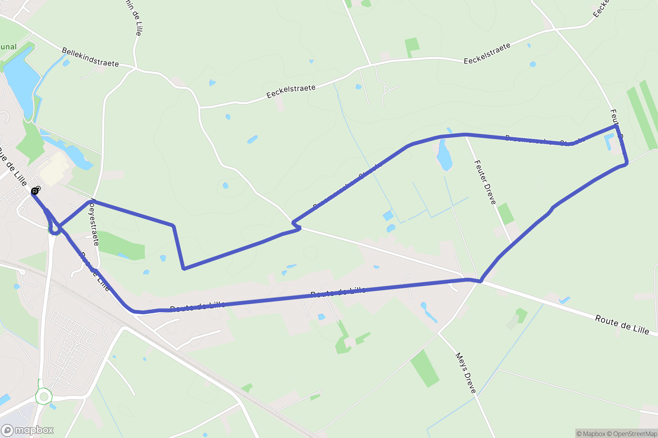 Bailleul : carte du parcours de randonnée - France