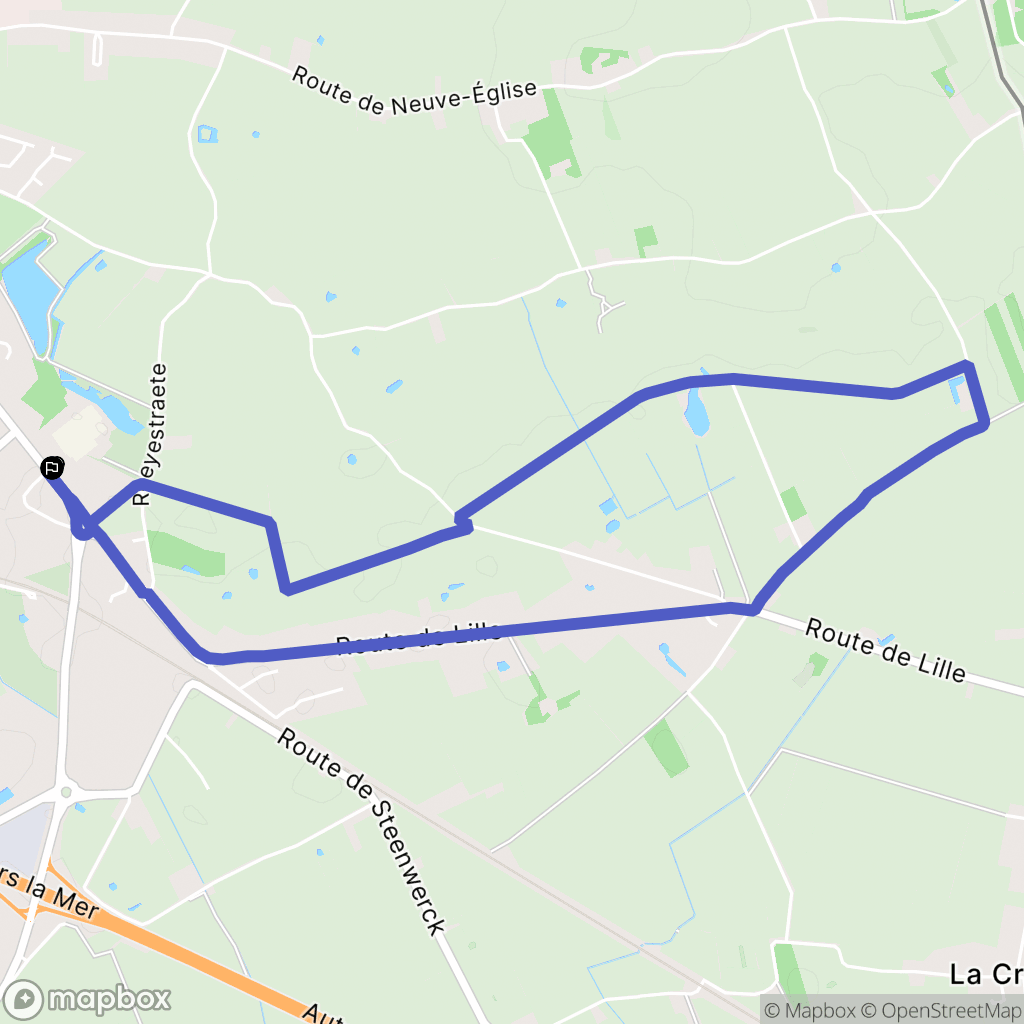 Bailleul : carte du parcours de randonnée - France