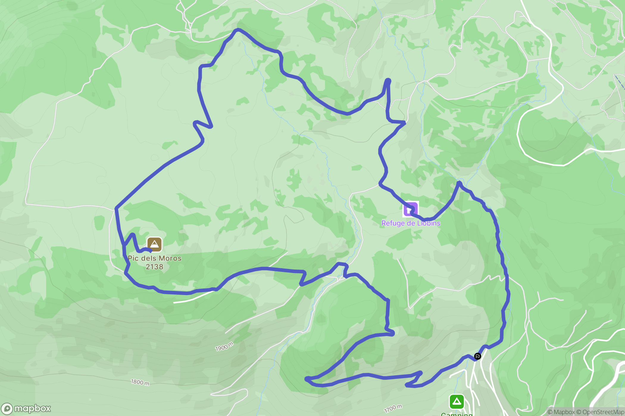 Égat : carte du parcours de randonnée - France