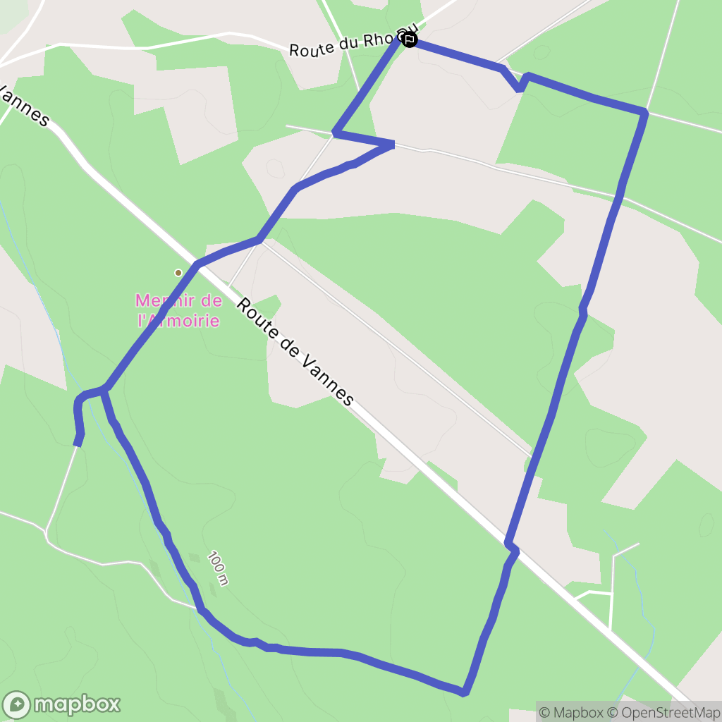 Camors : carte du parcours de randonnée - France