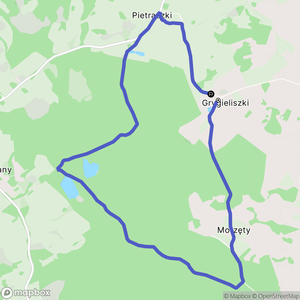 Grygieliszki: mapa trasy - Poland