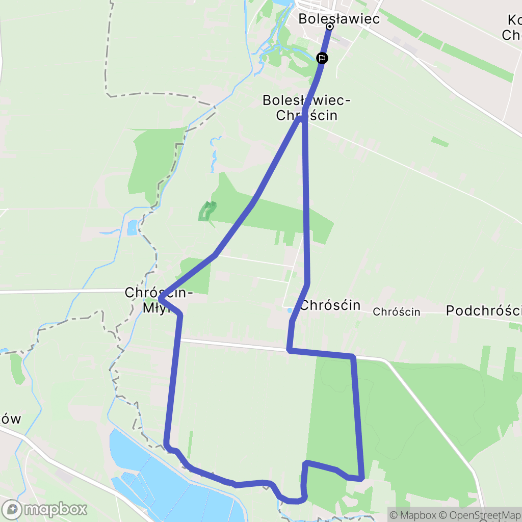 Bolesławiec: mapa trasy - Poland