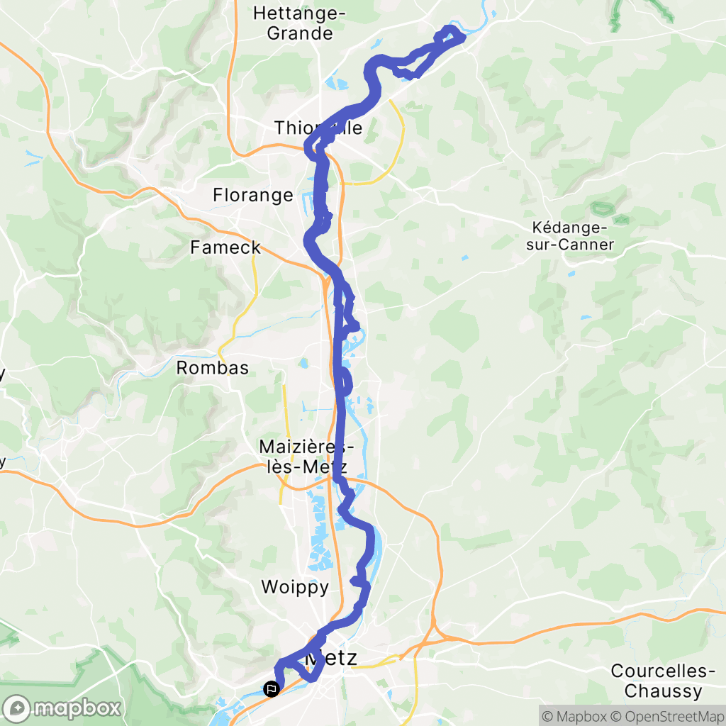 Scy-Chazelles : carte du parcours de randonnée - France