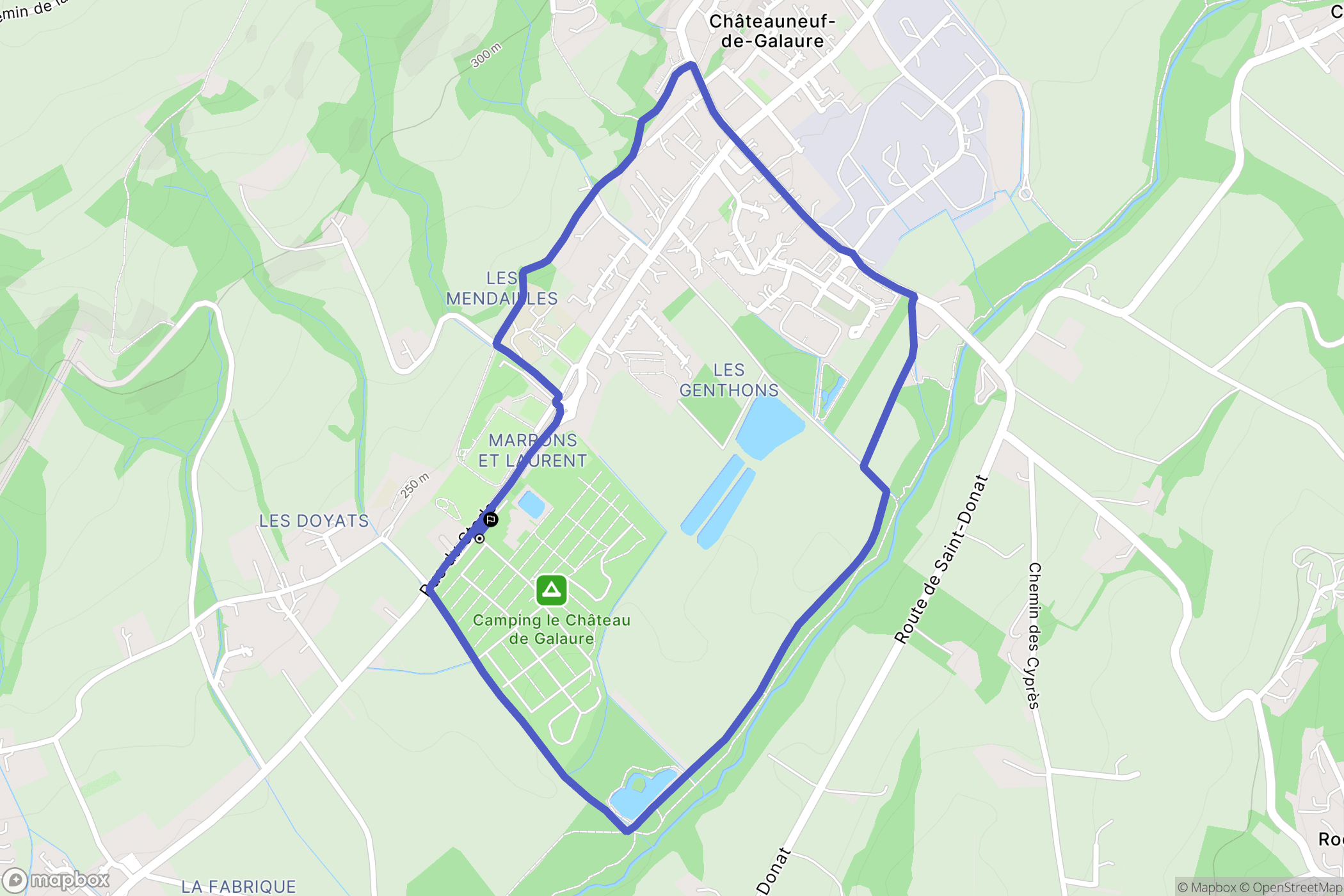 Châteauneuf-de-Galaure : carte du parcours de randonnée - France