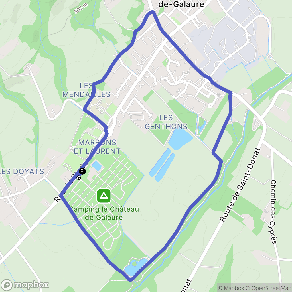 Châteauneuf-de-Galaure : carte du parcours de randonnée - France