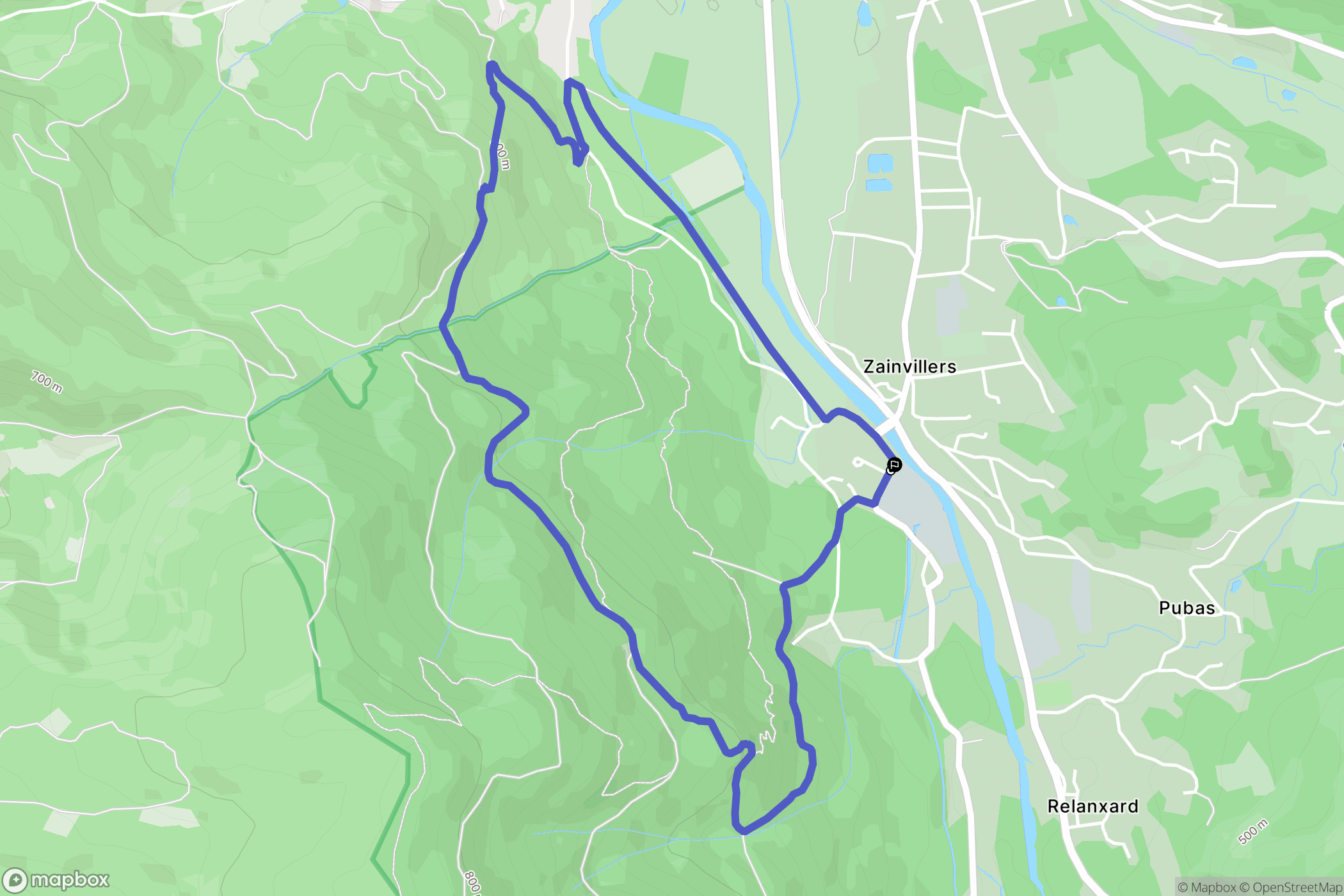 Vagney : carte du parcours de randonnée - France