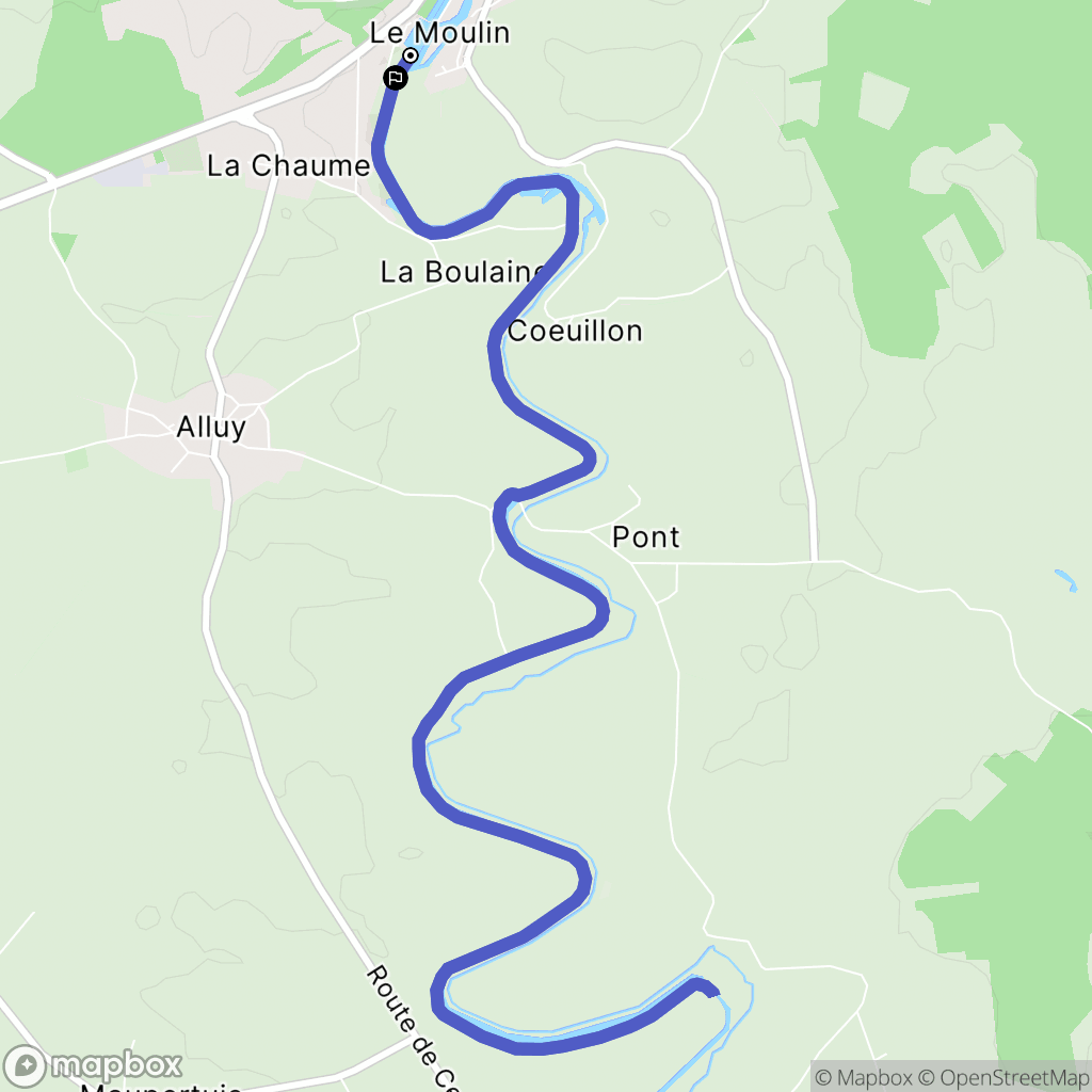 Châtillon-en-Bazois : carte du parcours de randonnée - France