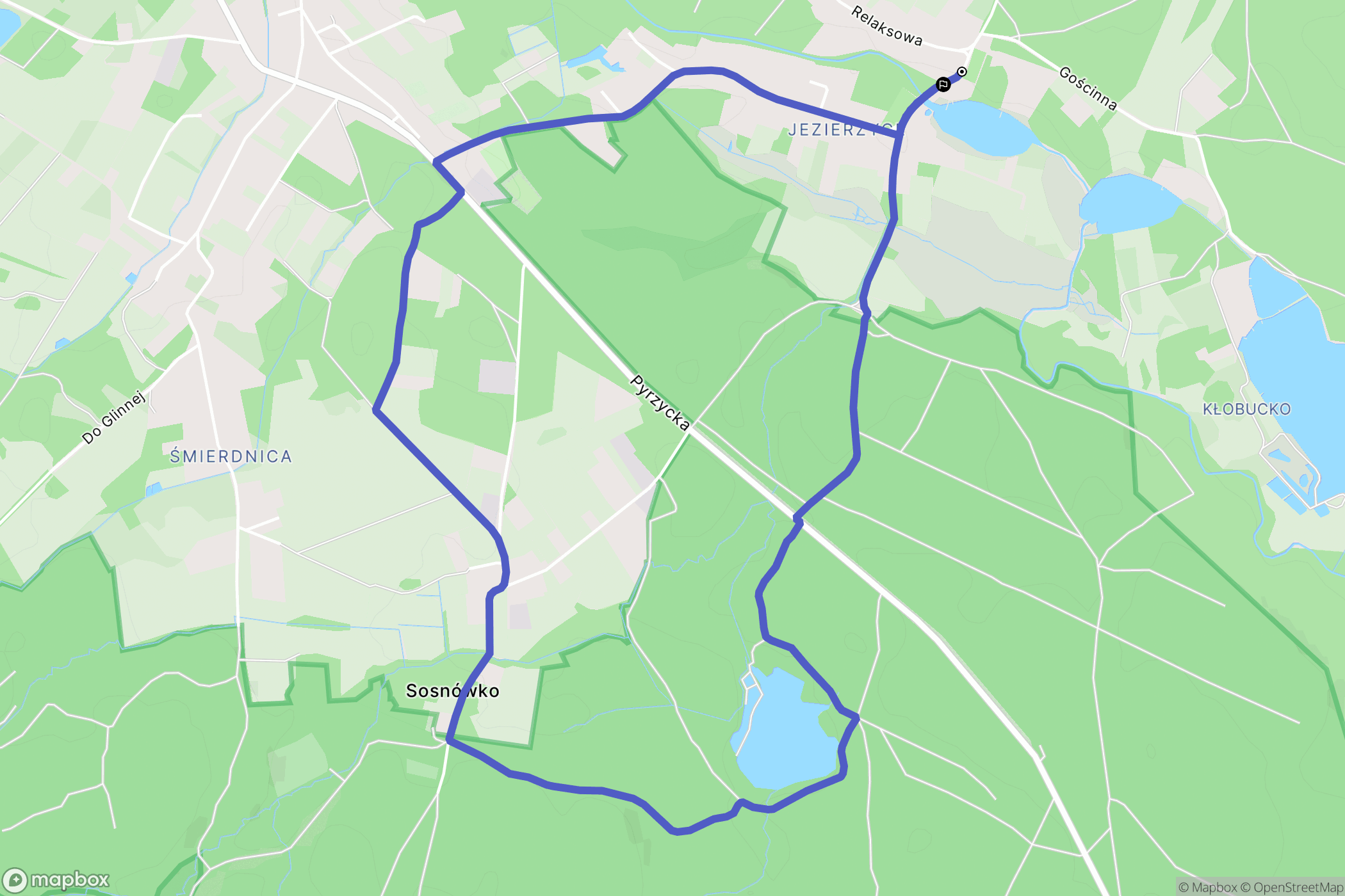 Szczecin: mapa trasy - Poland