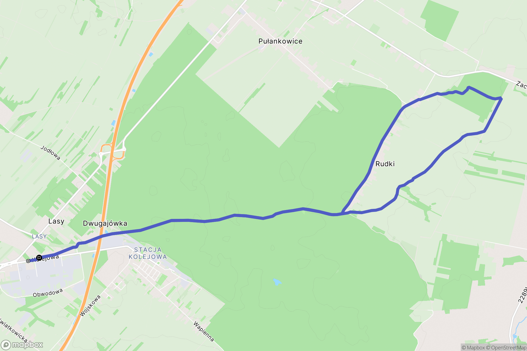 Kraśnik: mapa trasy - Poland
