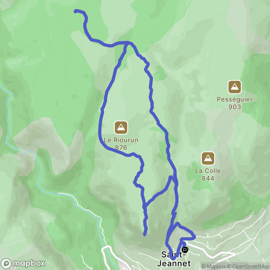 Saint-Jeannet : carte du parcours de randonnée - France