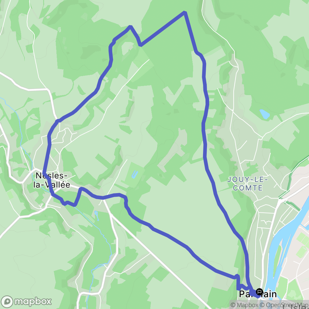 Parmain : carte du parcours de randonnée - France
