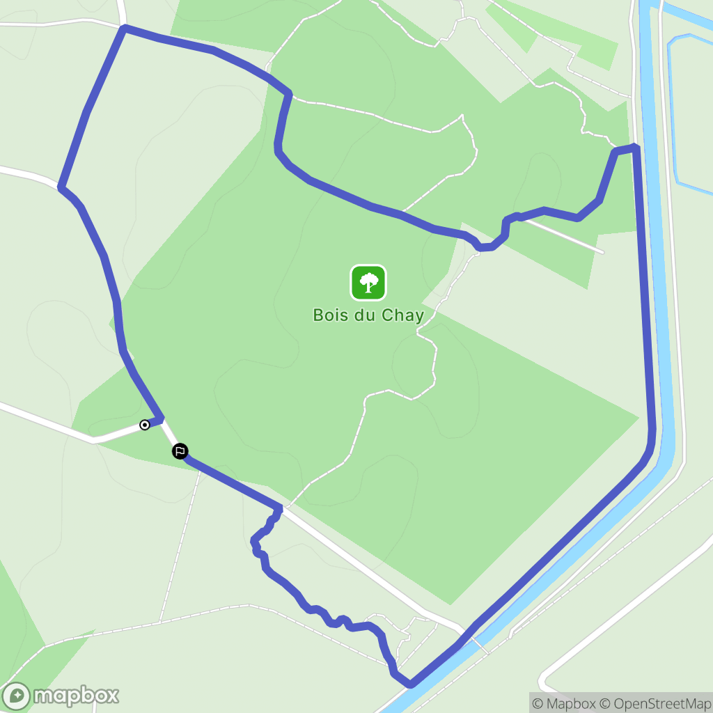 Échillais : carte du parcours de randonnée - France