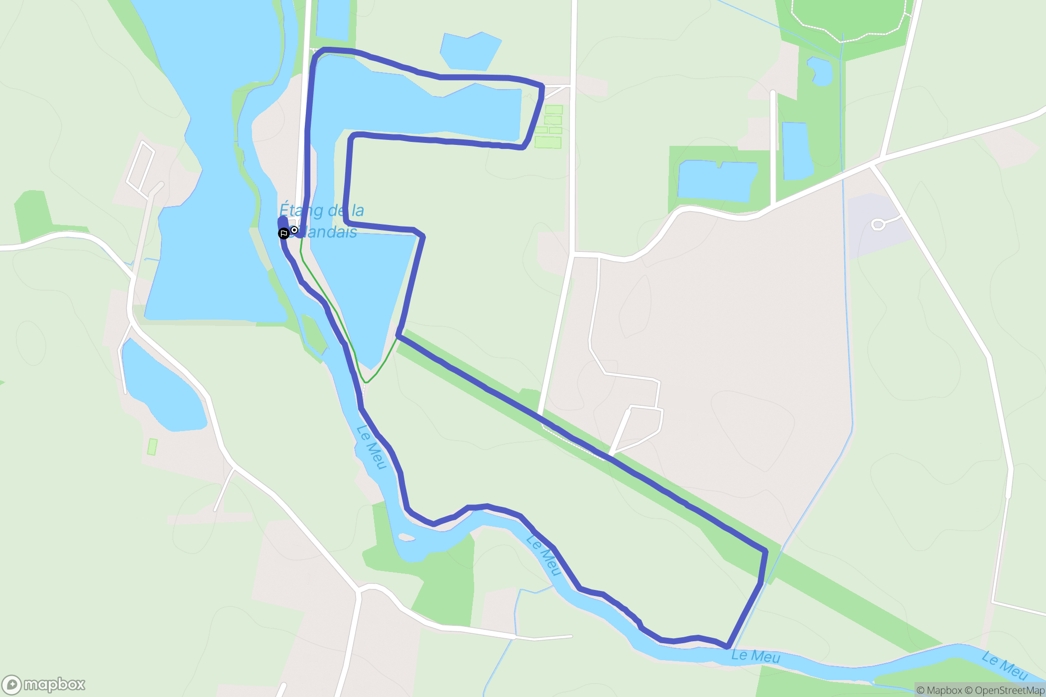 Chavagne : carte du parcours de randonnée - France