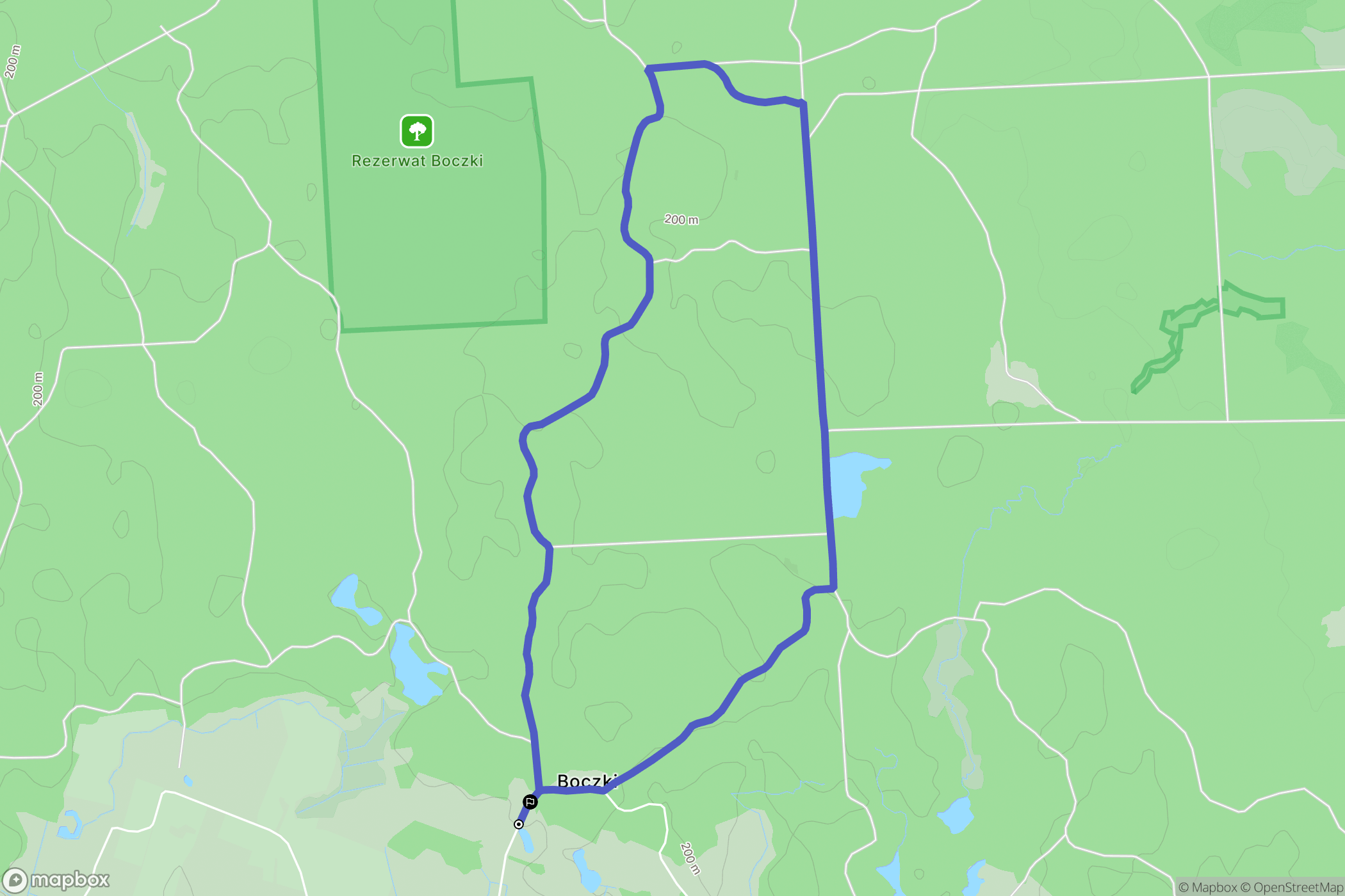 Boczki: mapa trasy - Poland