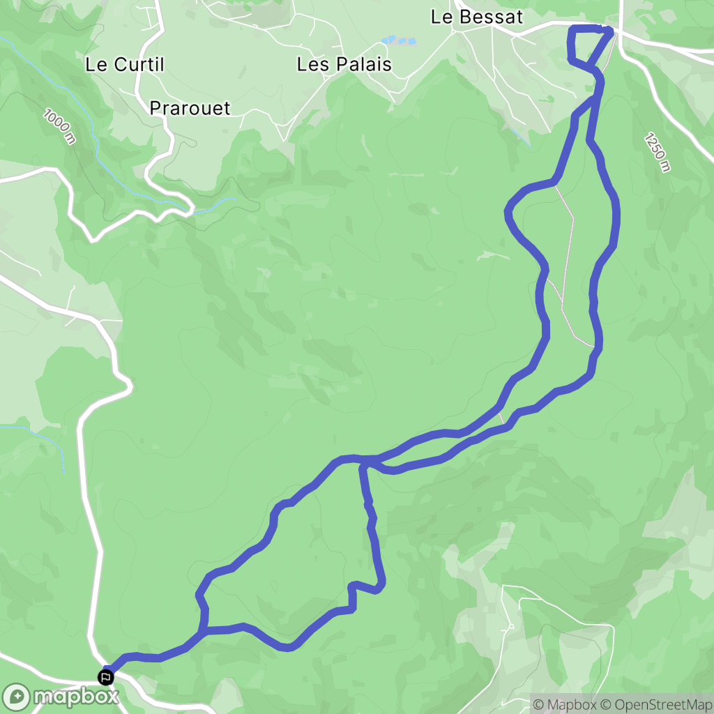 La Versanne : carte du parcours de randonnée - France