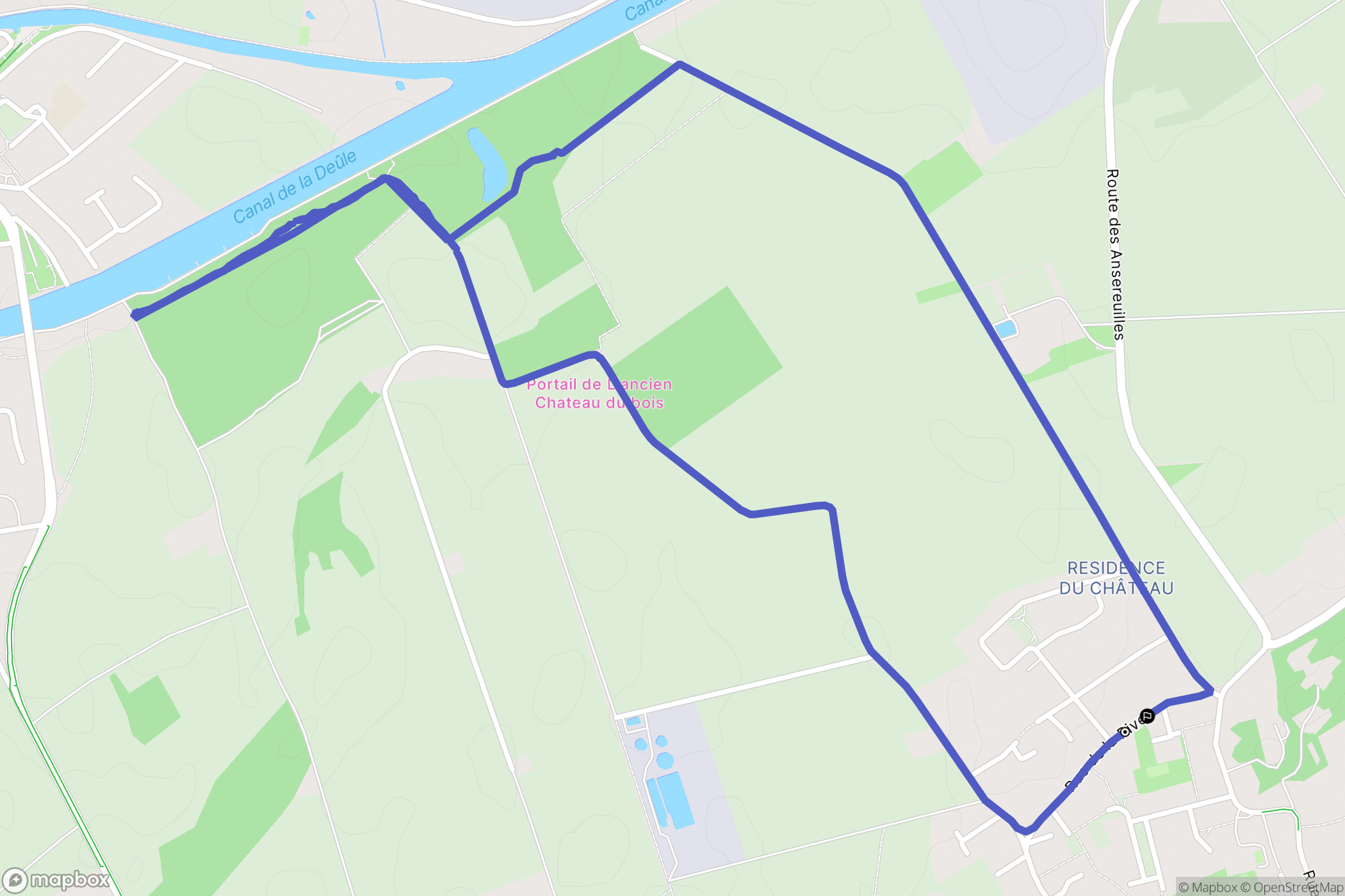 Allennes-les-Marais : carte du parcours de randonnée - France