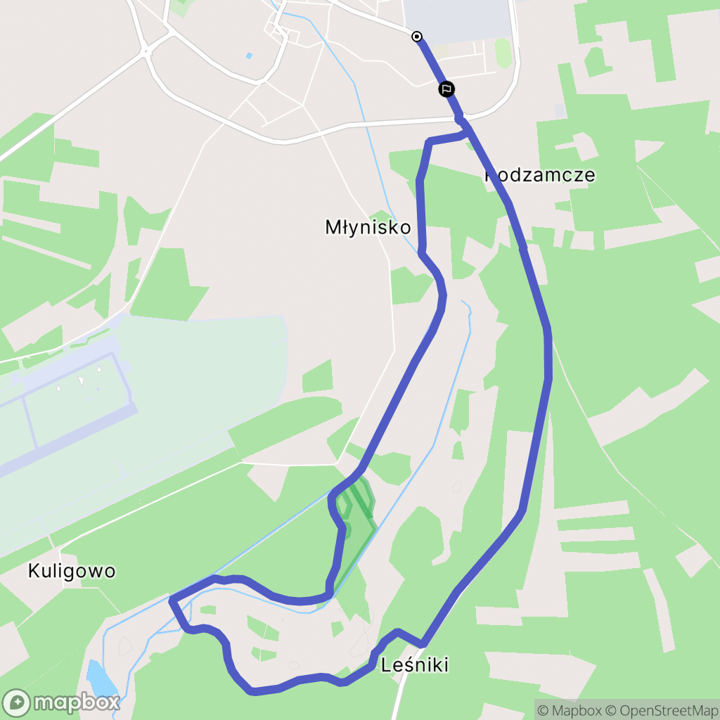 Babimost: mapa trasy - Poland