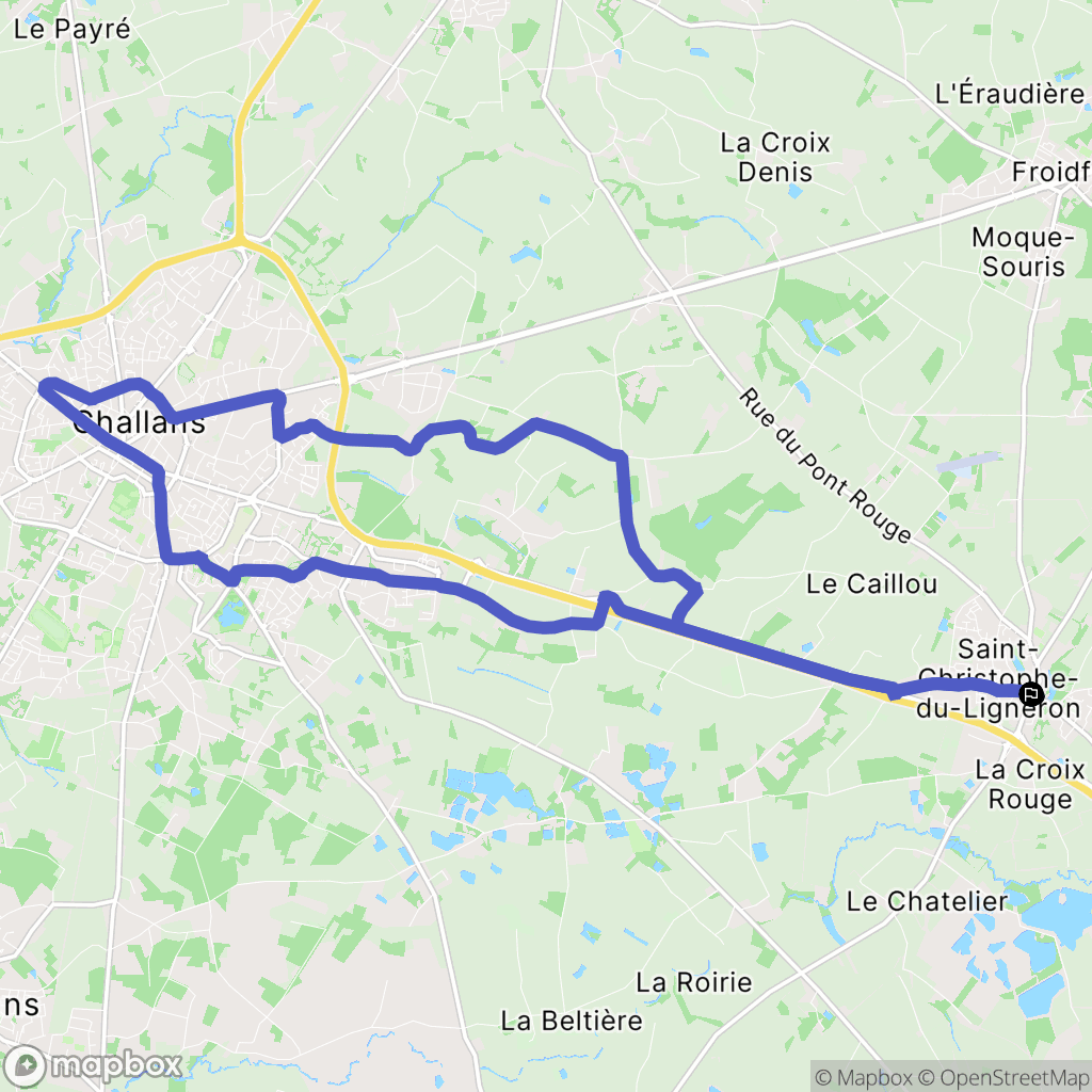 Saint-Christophe-du-Ligneron : carte du parcours de randonnée - France
