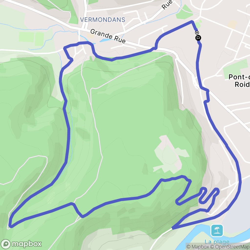 Pont-de-Roide : carte du parcours de randonnée - France