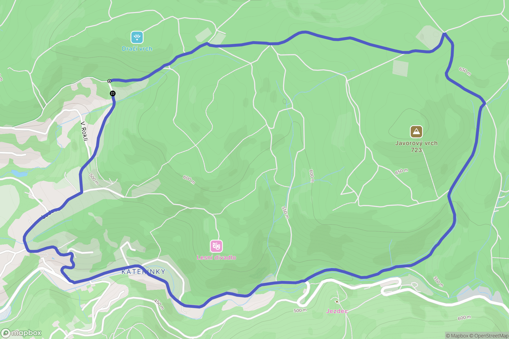 Liberec: mapa trasy - Czechia