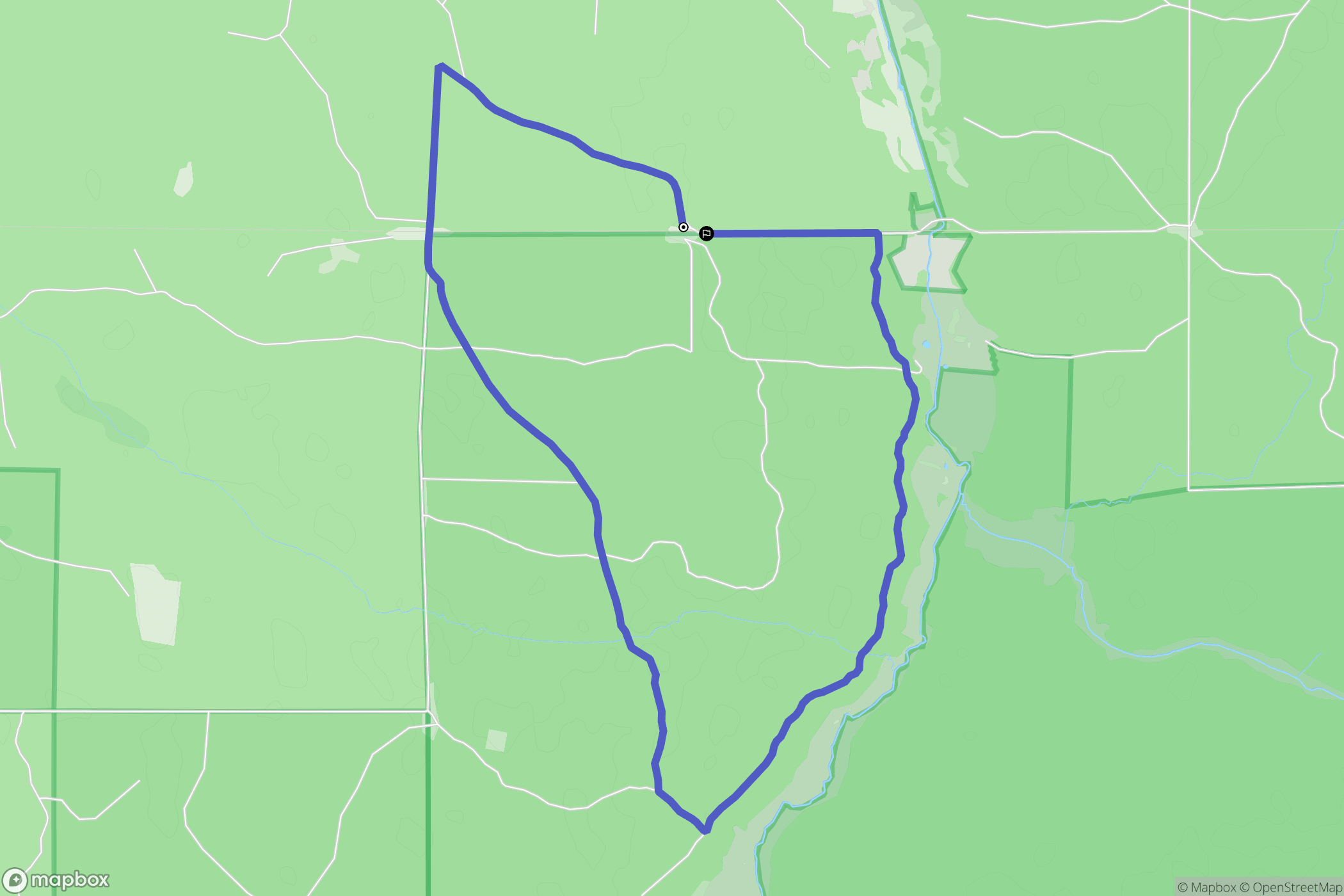 Guszczewina: mapa trasy - Poland