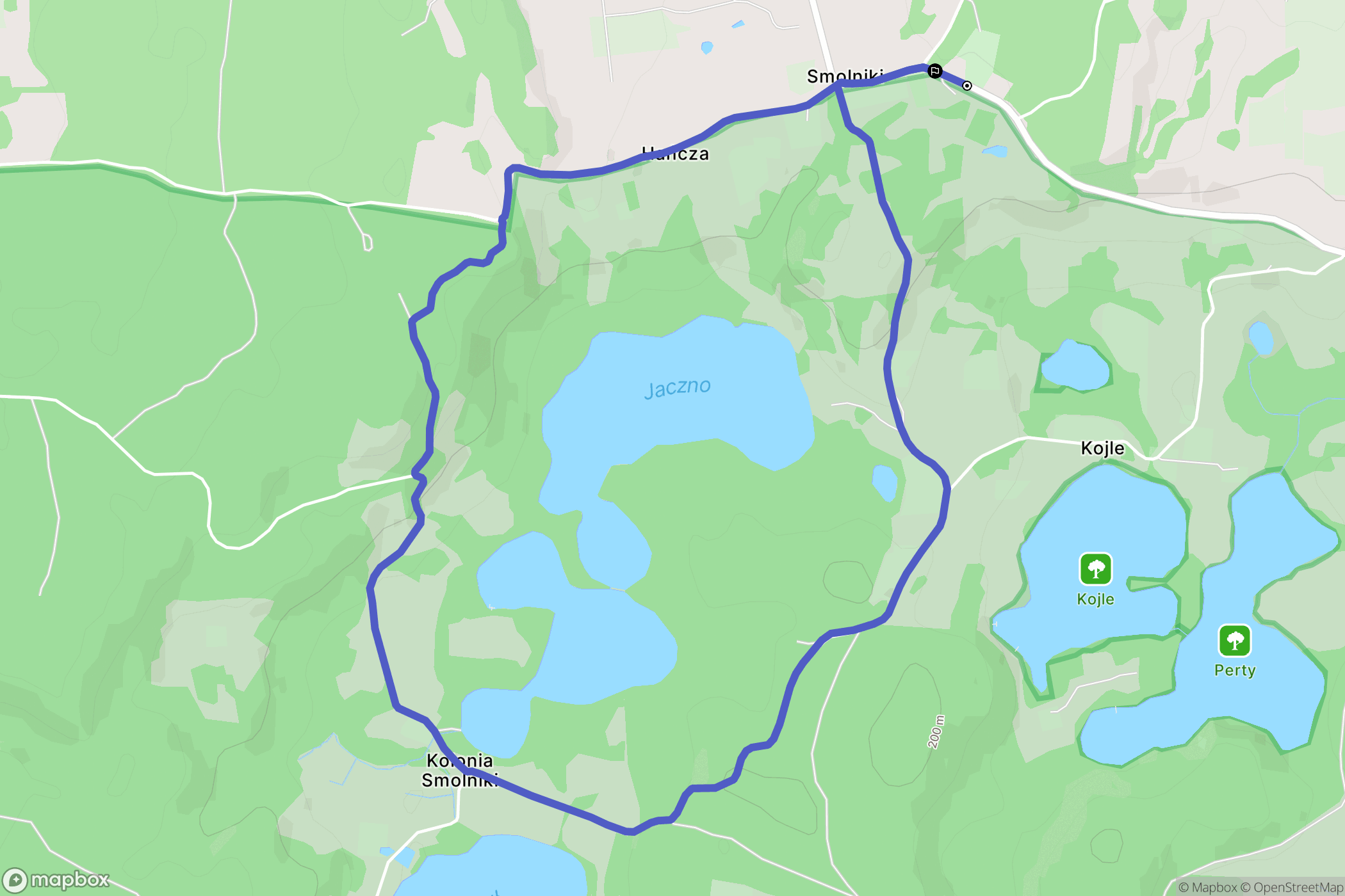 Smolniki: mapa trasy - Poland