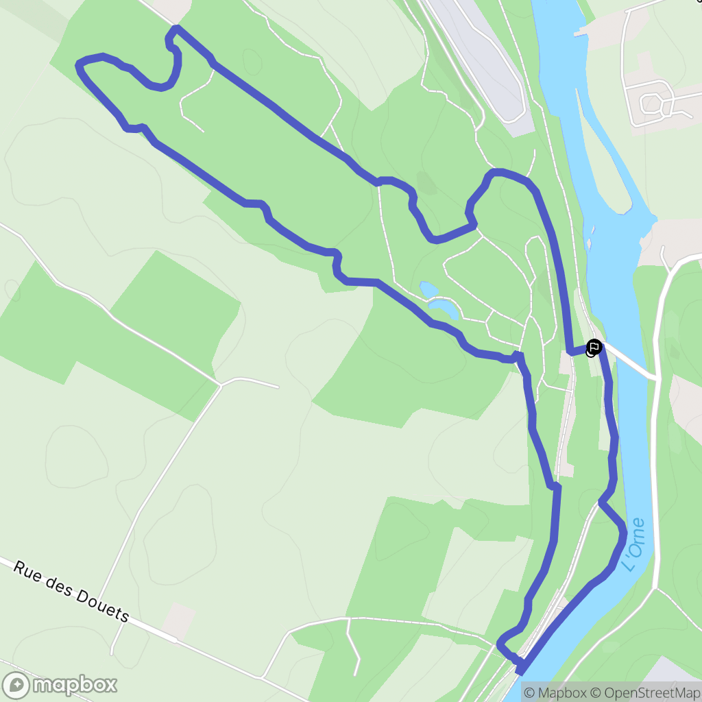 May-sur-Orne : carte du parcours de randonnée - France