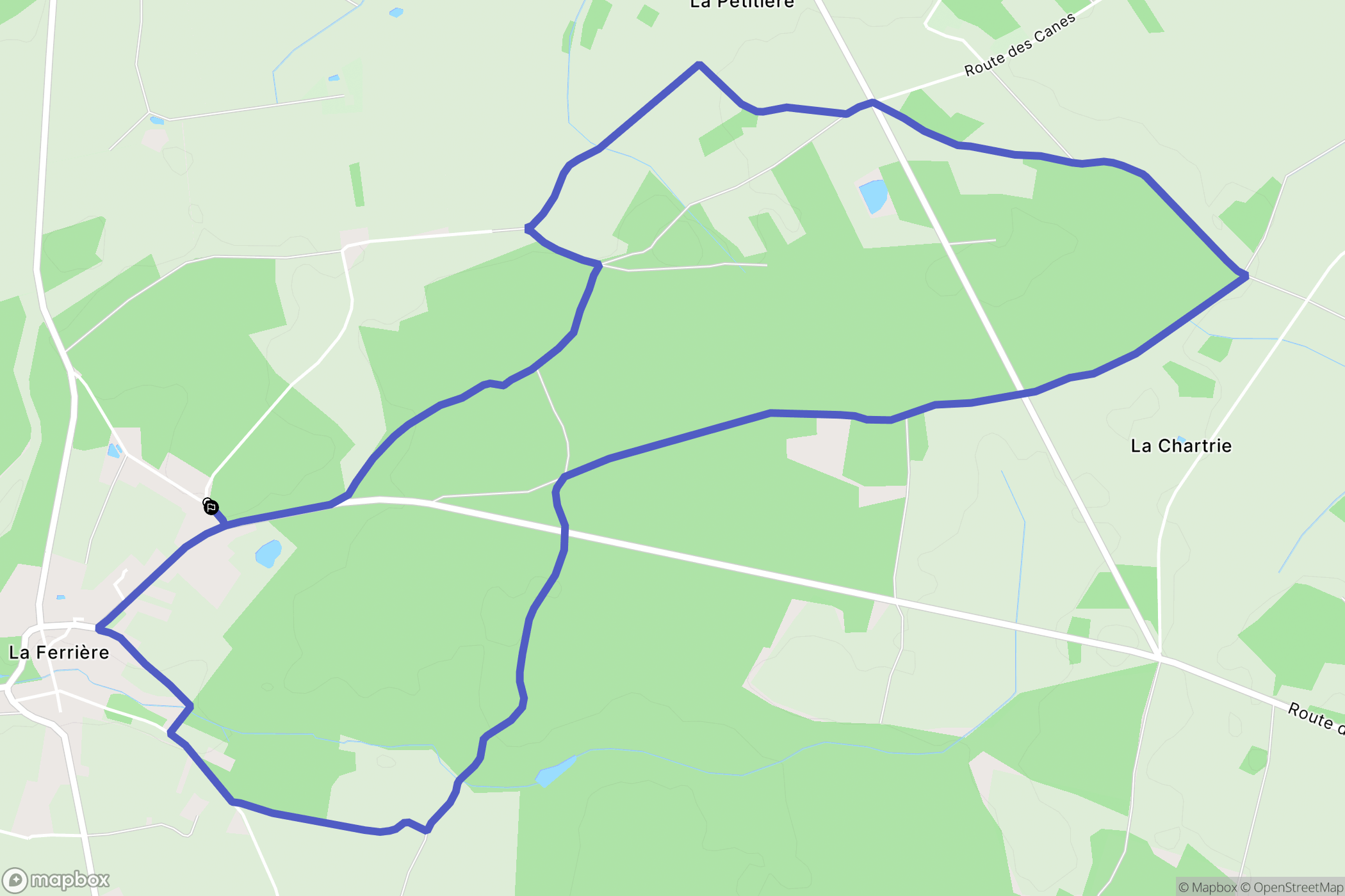 La Ferriere : carte du parcours de randonnée - France