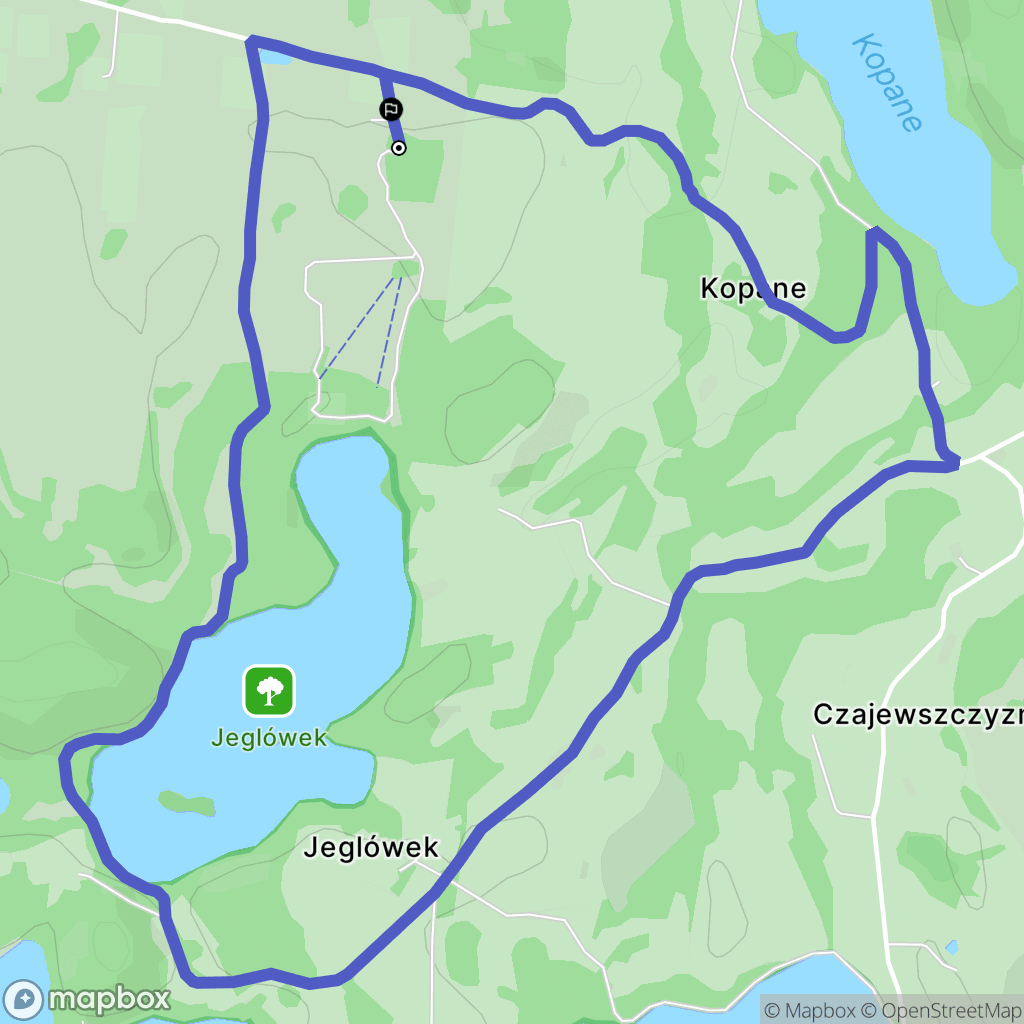 Udziejek: mapa trasy - Poland