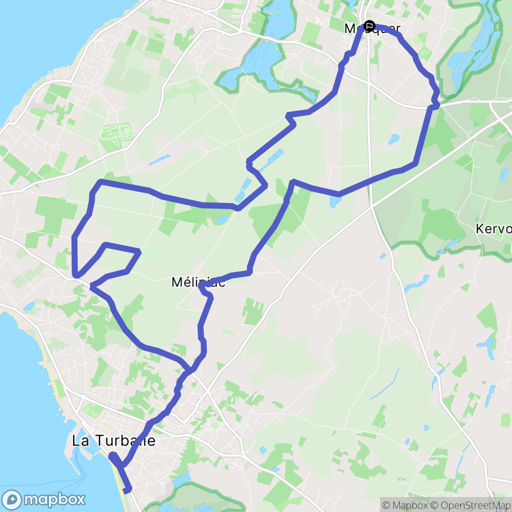 Mesquer : carte du parcours de randonnée - France