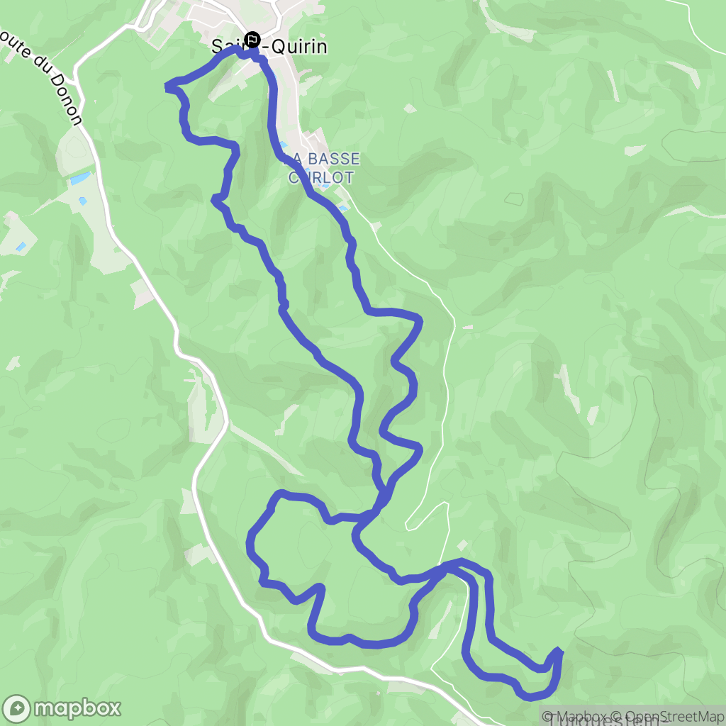 Saint-Quirin : carte du parcours de randonnée - France