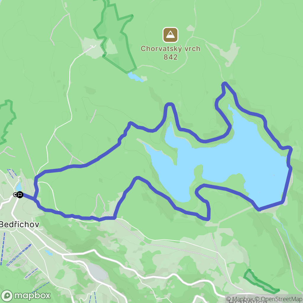 Bedřichov: mapa trasy - Czechia