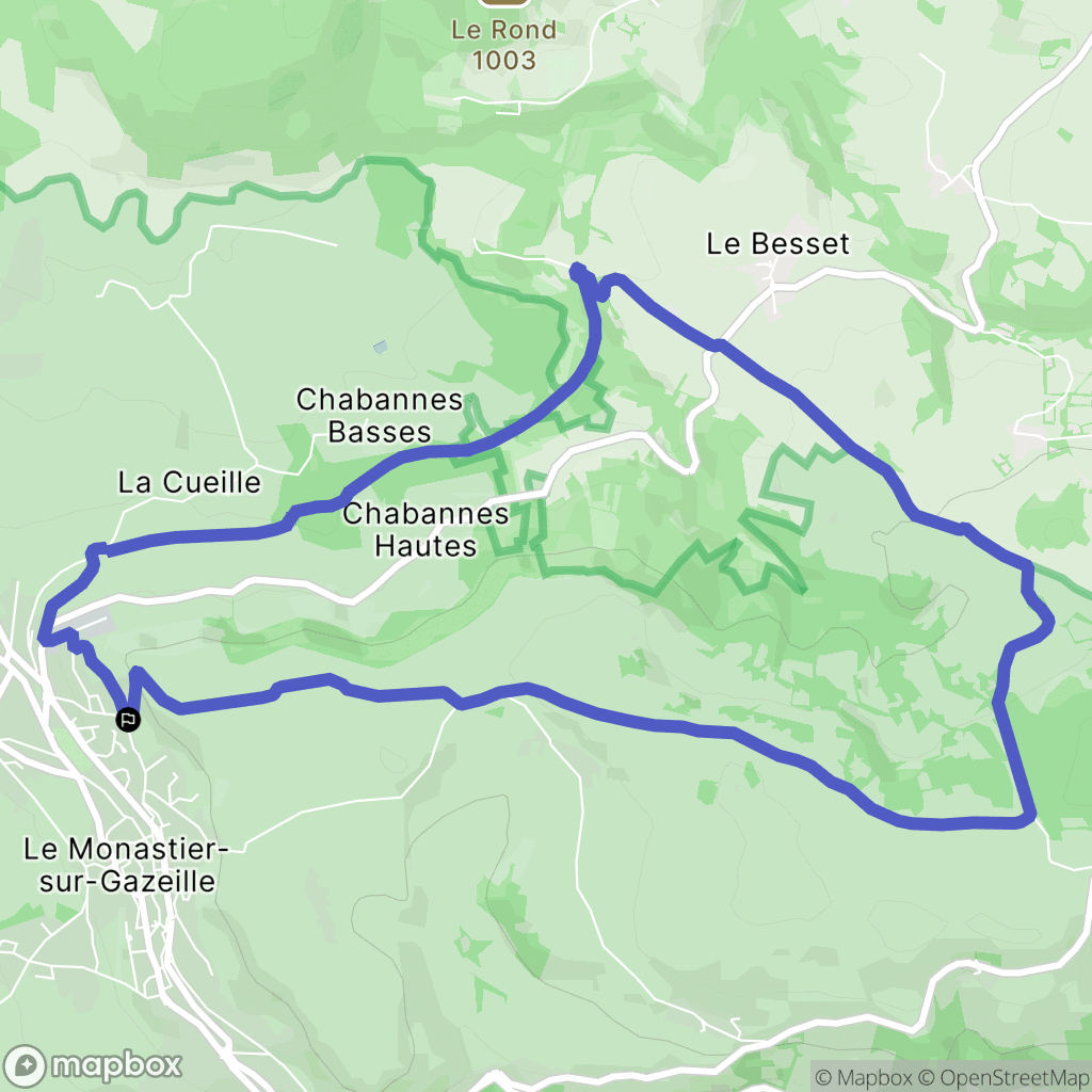 Le Monastier-sur-Gazeille : carte du parcours de randonnée - France