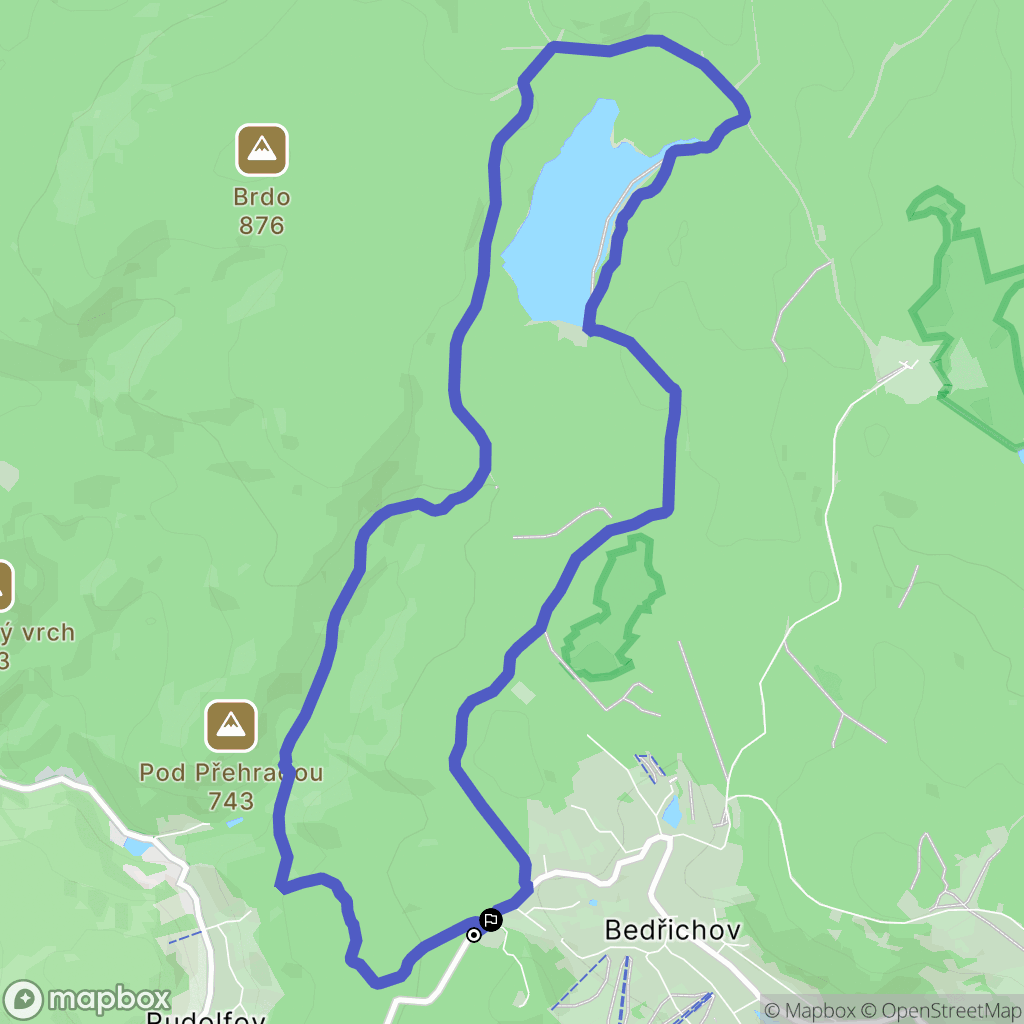 Bedřichov: mapa trasy - Czechia