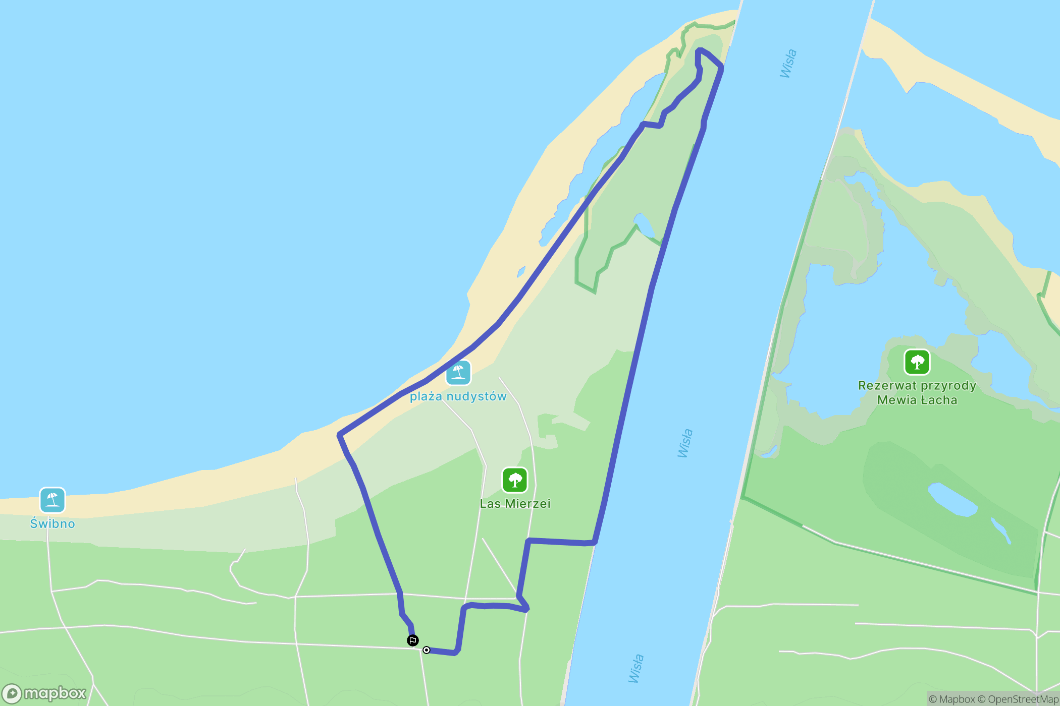 Gdańsk: mapa trasy - Poland