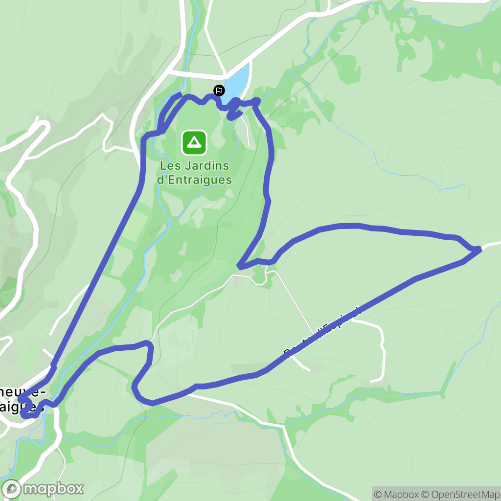 Égliseneuve-d'Entraigues : carte du parcours de randonnée - France