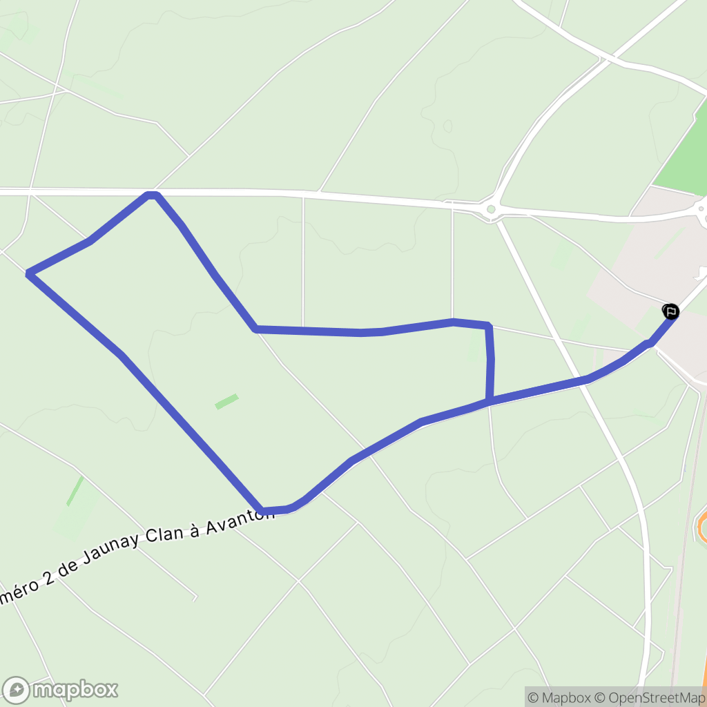 Jaunay-Marigny : carte du parcours de randonnée - France