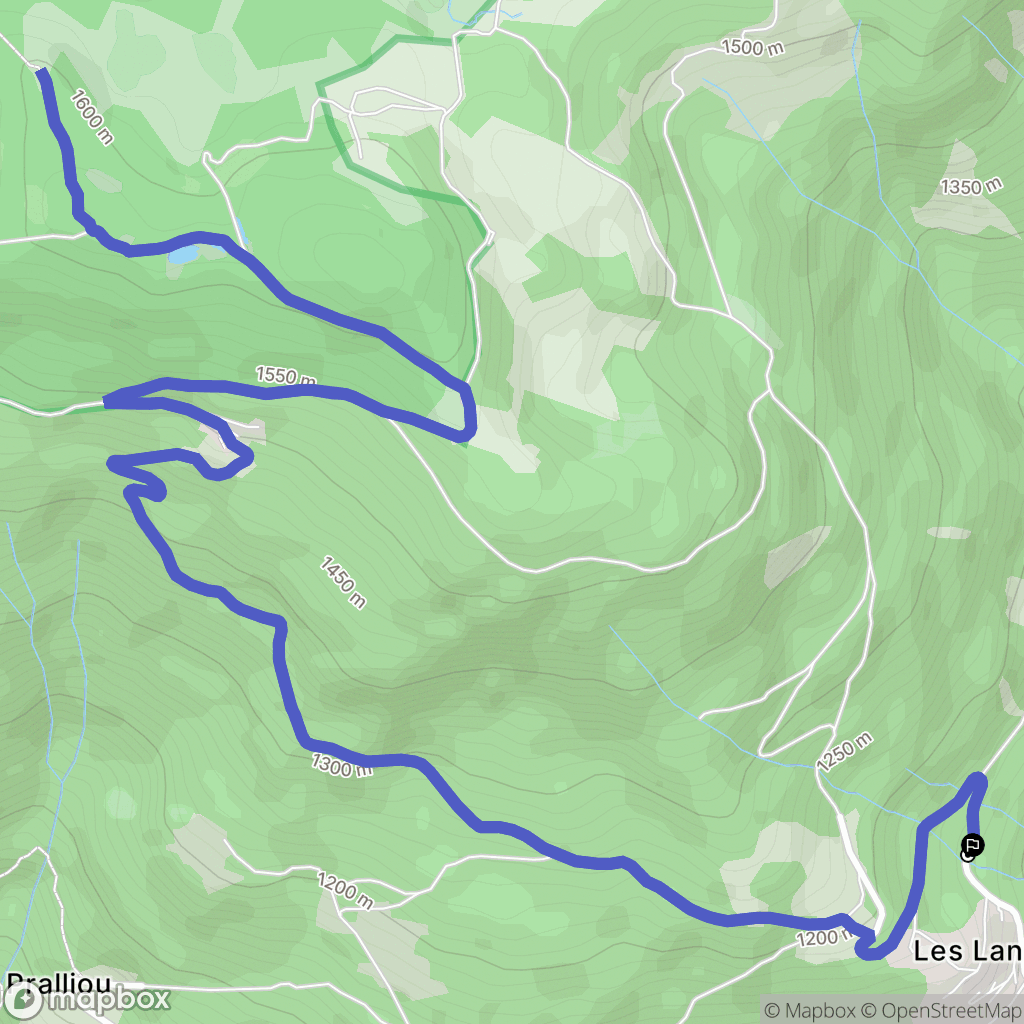 Verchaix : carte du parcours de randonnée - France